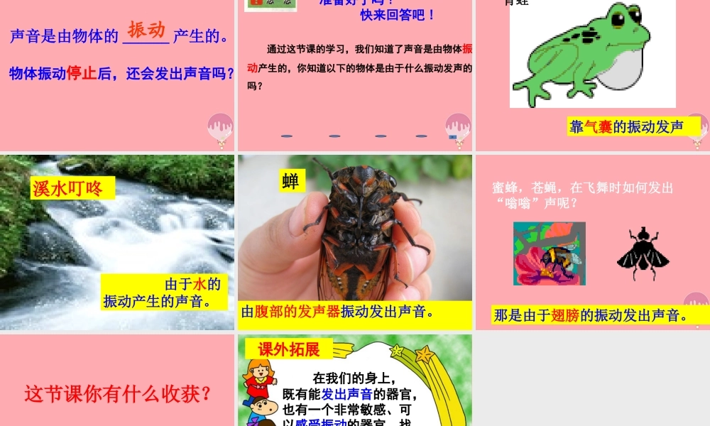 四年级科学上册 3.2 声音是怎样产生的课件2 湘教版-湘教版小学四年级上册自然科学课件