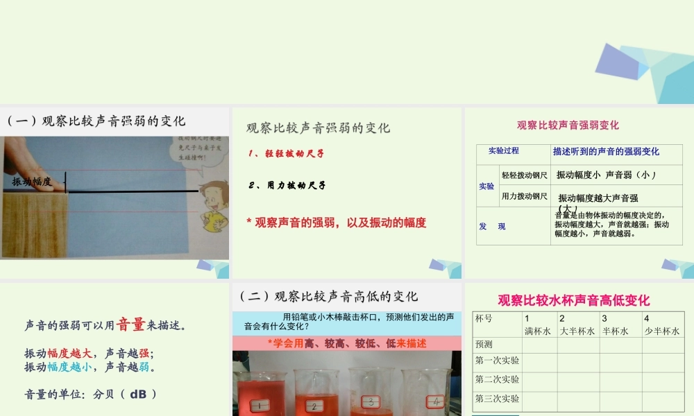 四年级科学上册 3.3 声音的变化课件1 教科版-教科版小学四年级上册自然科学课件