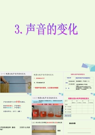 四年级科学上册 3.3 声音的变化课件1 教科版-教科版小学四年级上册自然科学课件