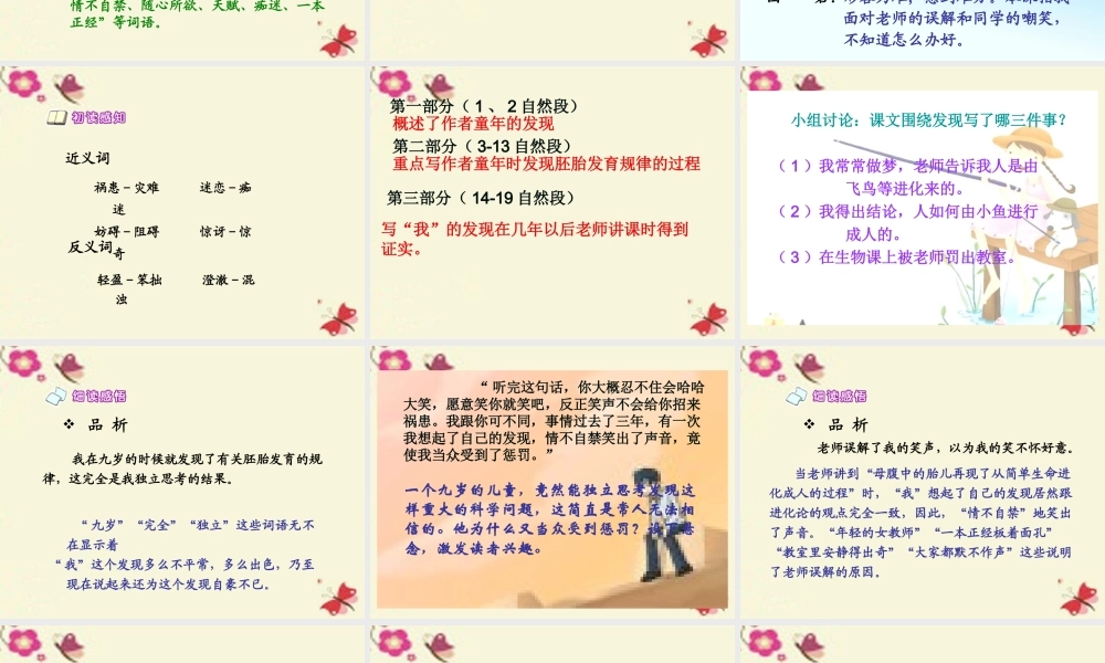 六年级语文下册 第3单元 选的发现》课件5 语文A版-语文A级下册语文课件