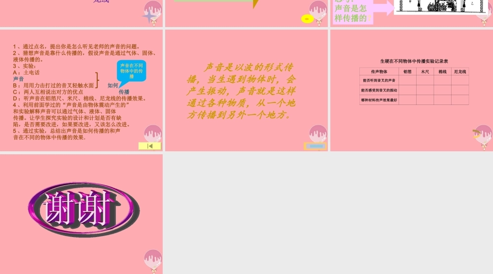 四年级科学上册 3.3 声音是怎样传播的课件1 湘教版-湘教版小学四年级上册自然科学课件