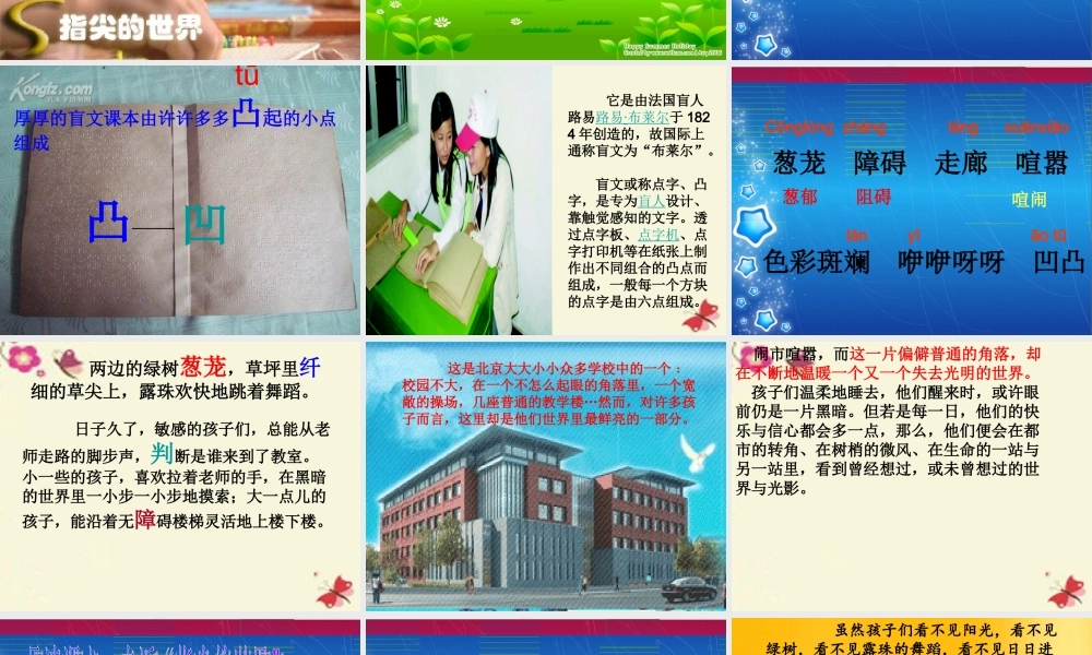 六年级语文下册 第4单元 11《指尖的世界》课件1 语文A版-语文A版小学六年级下册语文课件