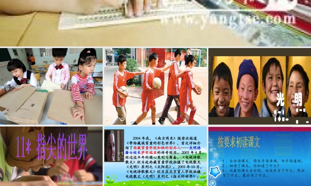 六年级语文下册 第4单元 11《指尖的世界》课件2 语文A版-语文A版小学六年级下册语文课件