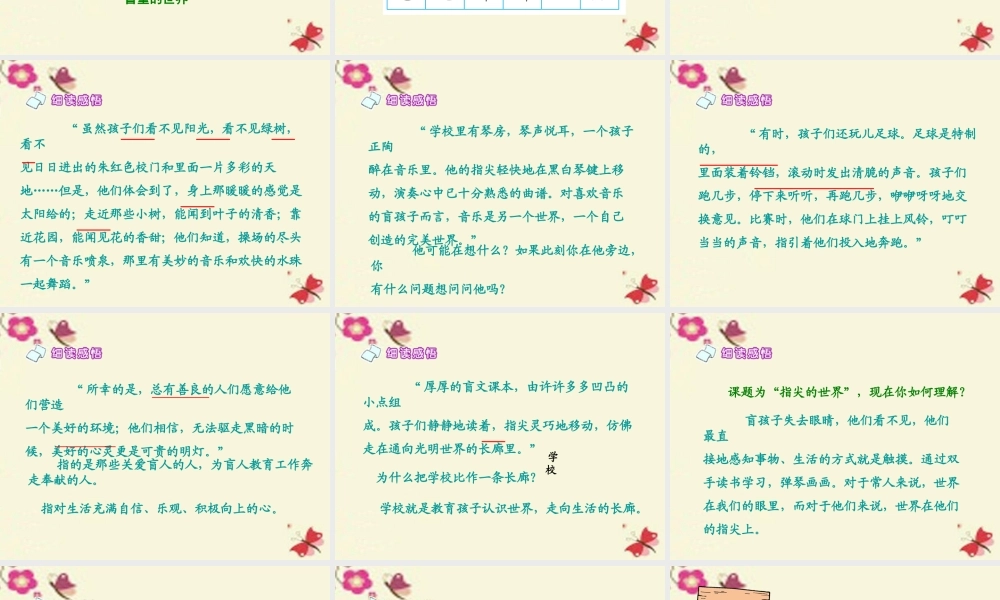 六年级语文下册 第4单元 11《指尖的世界》课件3 语文A版-语文A版小学六年级下册语文课件