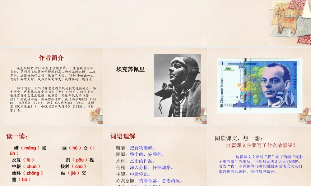 六年级语文下册《蛇肚子里的象》精品课件2 长春版-长春版小学六年级下册语文课件