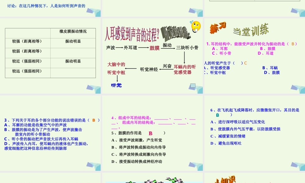 四年级科学上册 3.6 我们是怎样听到声音的课件3 教科版-教科版小学四年级上册自然科学课件