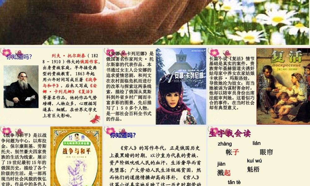 六年级语文下册 第4单元 16《穷人》课件2 语文S版-语文S版小学六年级下册语文课件