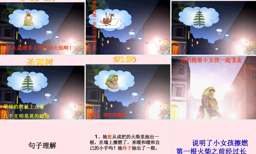 六年级语文下册 第四单元 14《卖火柴的小女孩》课件 新人教版-新人教版小学六年级下册语文课件