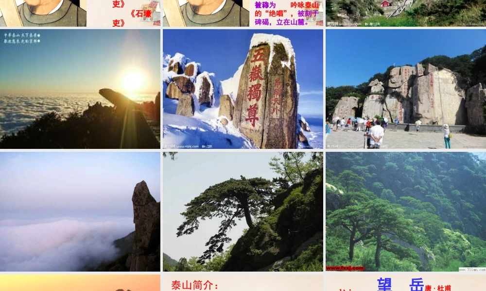 六年级语文下册《望岳》课件4 长春版-长春版小学六年级下册语文课件