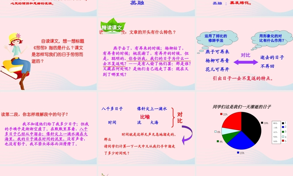 六年级语文下册 第一单元 2 匆匆课件1 新人教版-新人教版小学六年级下册语文课件
