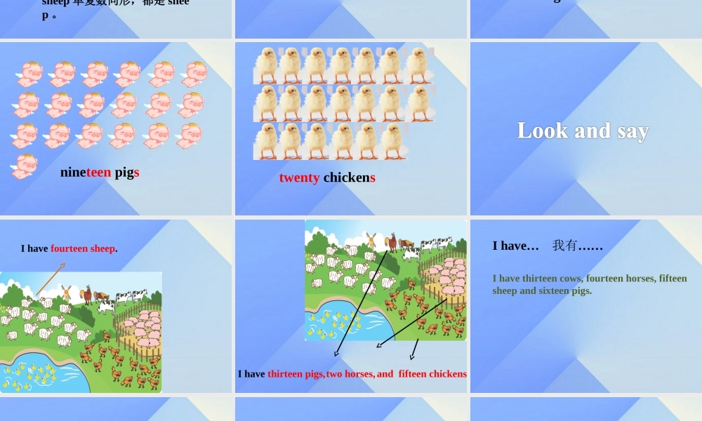 四年级英语上册 Unit 3 Numbers and animals Part A课件1 （新版）闽教版-闽教版小学四年级上册英语课件