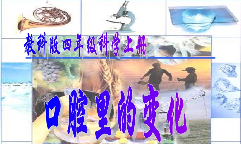 四年级科学上册 口腔里的变化 1课件 教科版