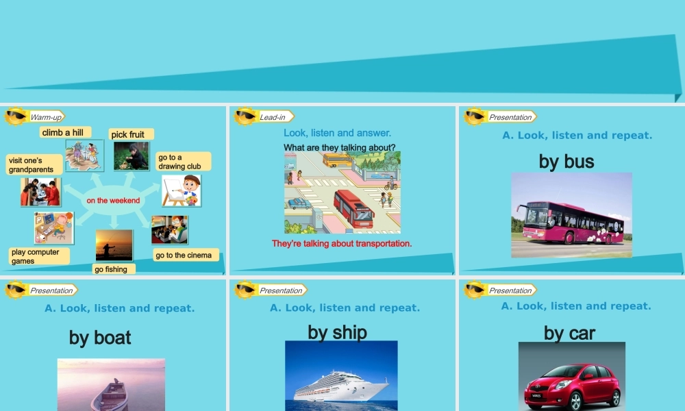 四年级英语上册 Unit 3 Transportation（Lesson 1）课件 人教新起点-人教新起点小学四年级上册英语课件