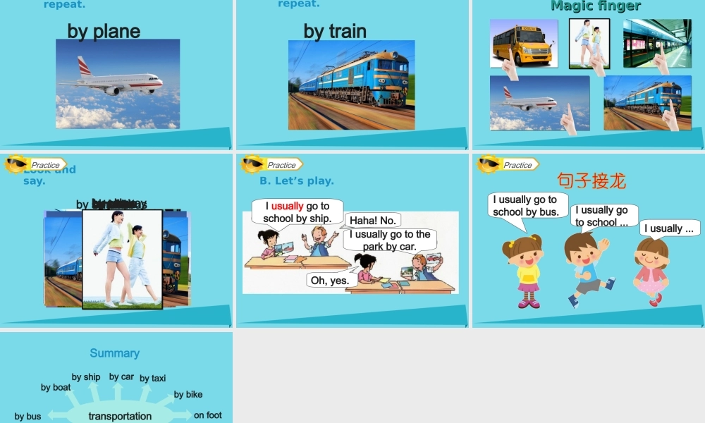 四年级英语上册 Unit 3 Transportation（Lesson 1）课件 人教新起点-人教新起点小学四年级上册英语课件