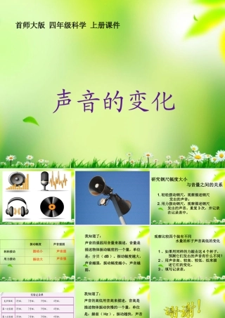 四年级科学上册 声音的变化1课件 首师大版