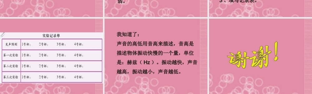 四年级科学上册 声音的变化课件 首师大版