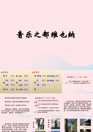 六年级语文下册《音乐之都维也纳》教学课件（简要参考）