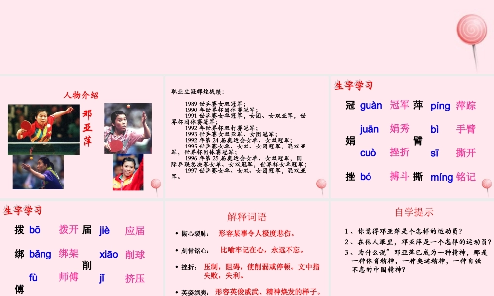 六年级语文下册《勇攀高峰》教学课件