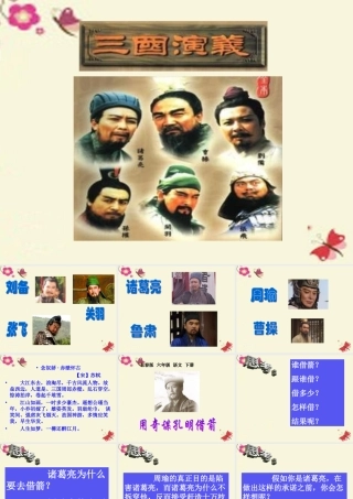 六年级语文下册《用奇谋孔明借箭》课件4 长春版-长春版小学六年级下册语文课件