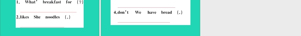四年级英语上册 Unit 3 What's for Breakfast作业课件 陕旅版（三起）-陕旅版小学四年级上册英语课件