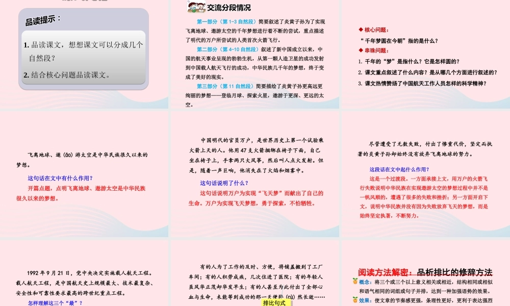 六年级语文下册 第五单元 19 千年梦圆在今朝课件1 新人教版-新人教版小学六年级下册语文课件