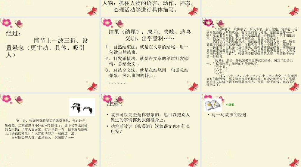 六年级语文下册《语文乐园四》习作课件 语文A版-语文A版小学六年级下册语文课件