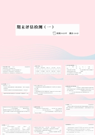 六年级语文下册 期末评估检测(一)课件 新人教版-新人教版小学六年级下册语文课件