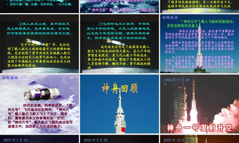 六年级语文下册 第五单元 19 千年梦圆在今朝课堂教学课件1 新人教版-新人教版小学六年级下册语文课件