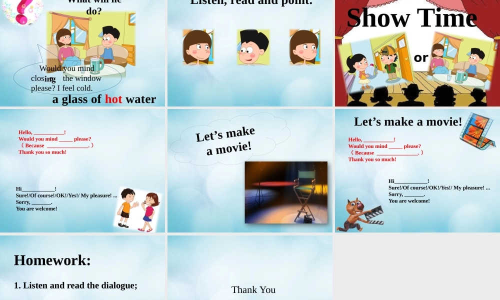 四年级英语上册 Unit 3 Will you do me a favour Lesson 10课件 北京课改版-北京课改版小学四年级上册英语课件