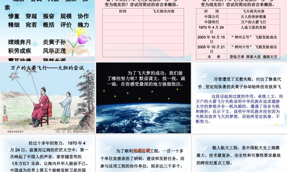 六年级语文下册 第五单元 19千年梦圆在今朝课件1 新人教版-新人教版小学六年级下册语文课件