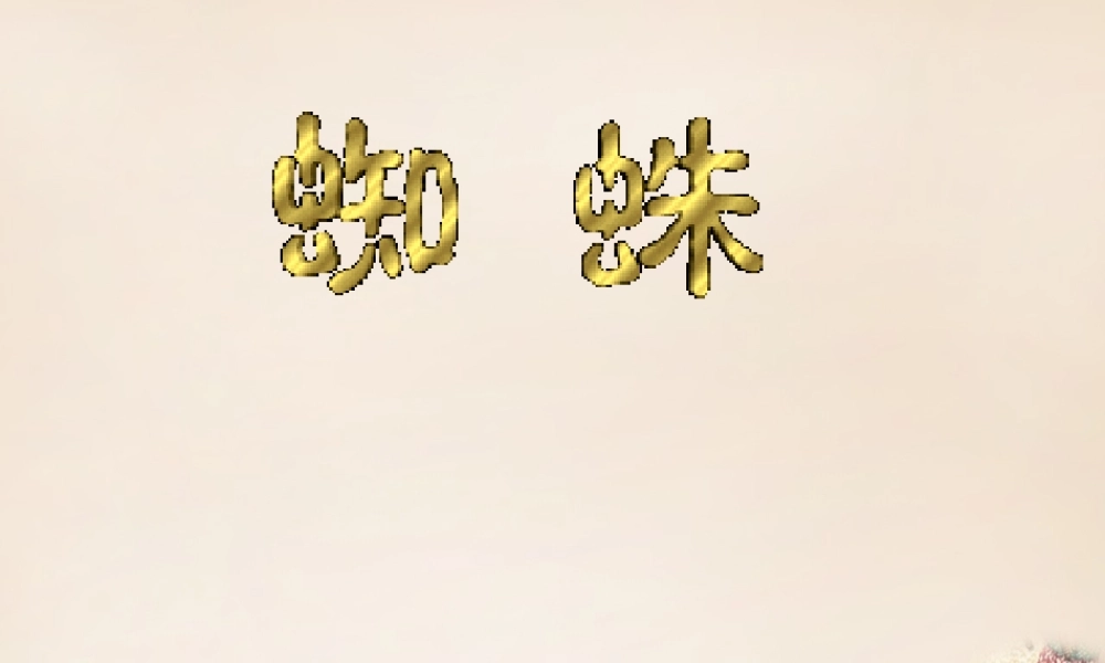 六年级语文下册《蜘蛛》课件2 长春版-长春版小学六年级下册语文课件
