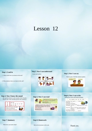 四年级英语上册 Unit 3 Will you do me a favour Lesson 12课件 北京课改版-北京课改版小学四年级上册英语课件