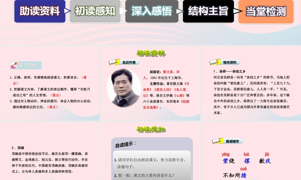 六年级语文下册 第一单元 4 顶碗少年课件 新人教版-新人教版小学六年级下册语文课件