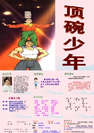 六年级语文下册 第一单元 4《顶碗少年》课件 新人教版-新人教版小学六年级下册语文课件