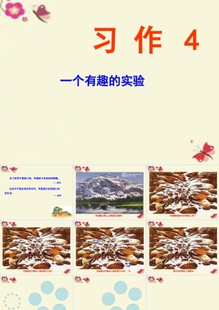 六年级语文下册 习作四《一个有趣的实验》课件2 苏教版-苏教版小学六年级下册语文课件