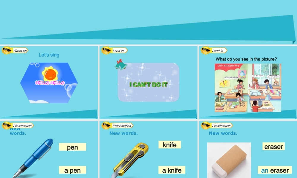 四年级英语上册 Unit 4 Asking for Help（Lesson 1）课件 人教新起点-人教新起点小学四年级上册英语课件