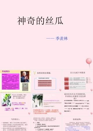 六年级语文下册 第五单元 第18课《神奇的丝瓜》课件 西师大版-西师大版小学六年级下册语文课件