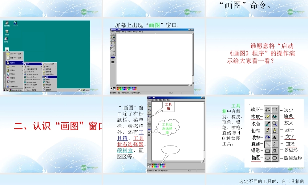 四年级信息技术上册 认识画图软件 2课件 闽教版