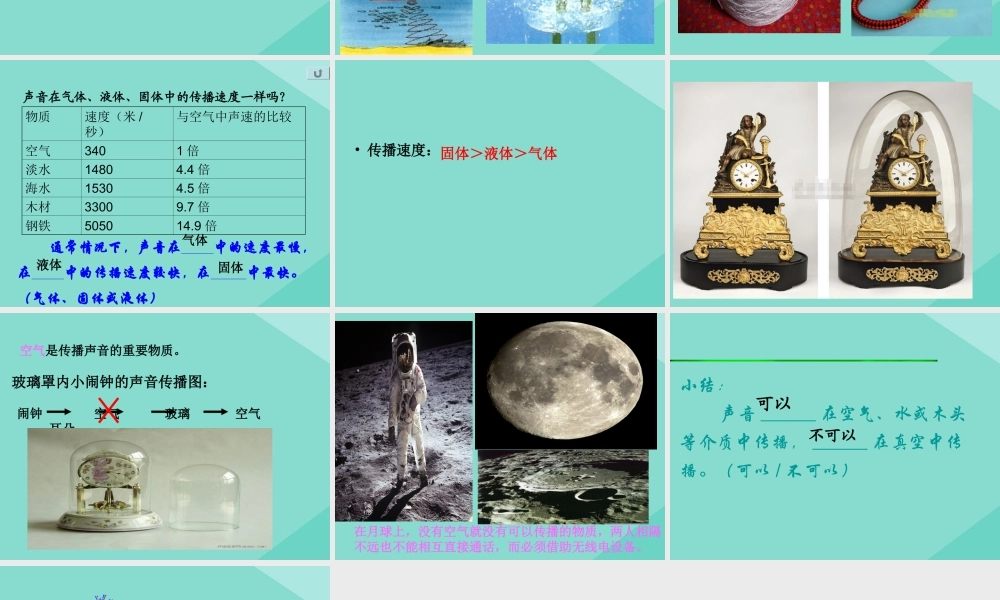 四年级科学上册 第1单元 声音 3《声音是怎样传播的》课件1 教科版-教科版小学四年级上册自然科学课件