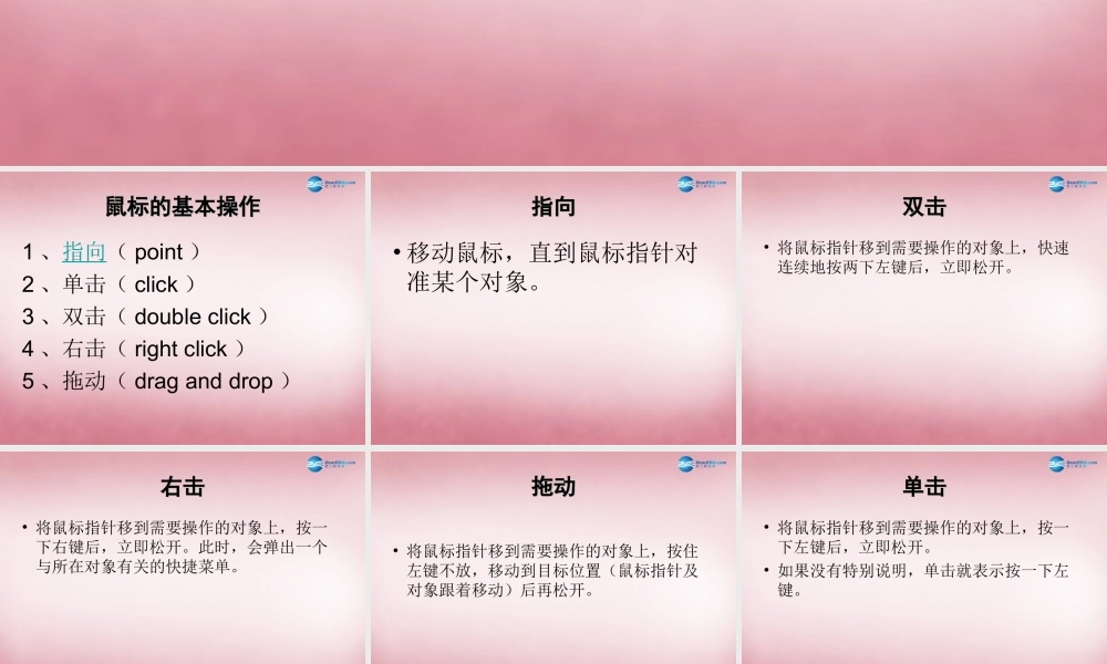 四年级信息技术上册 第2课 鼠标和键盘课件1 辽师大版（三起）