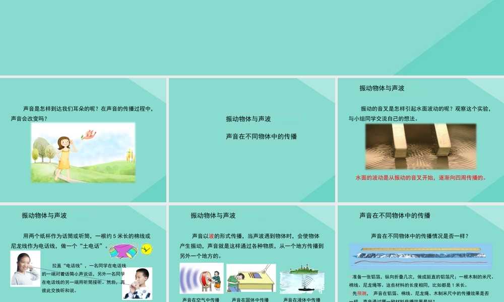 四年级科学上册 第1单元 声音 3《声音是怎样传播的》课件2 教科版-教科版小学四年级上册自然科学课件