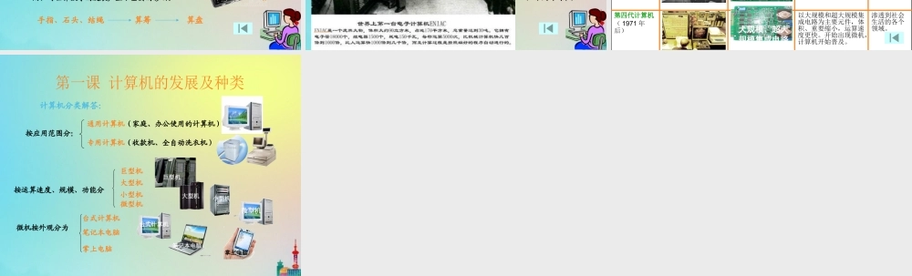 四年级信息技术下册 第1课《计算机的发展及种类》课件 川教版-川教级下册信息技术课件