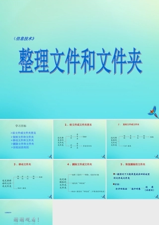 四年级信息技术下册 第2课 整理自己的文件和文件夹《整理文件和文件夹》课件 川教版-川教版小学四年级下册信息技术课件