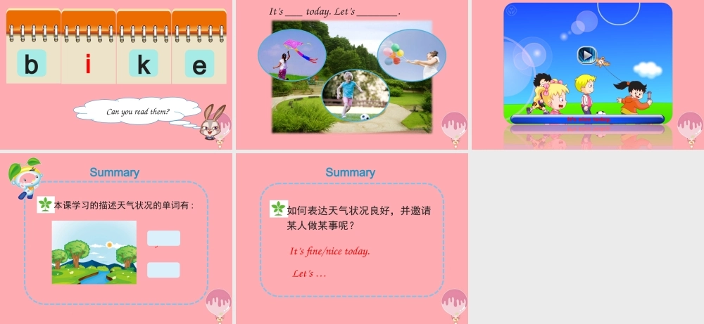 四年级英语上册 Unit 4 How’s the weather today（Lesson 19）教学课件 人教精通版-人教版小学四年级上册英语课件