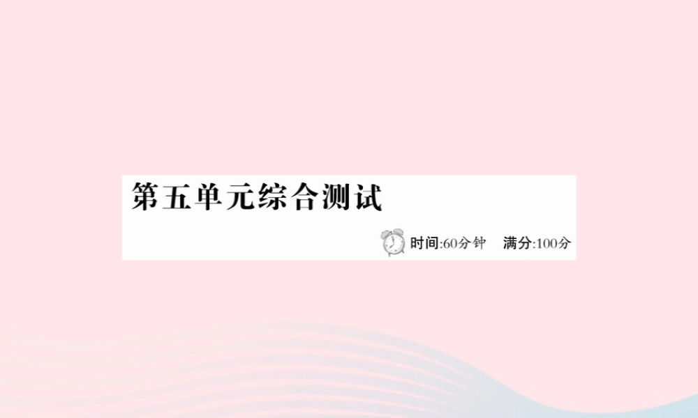 六年级语文下册 第五单元综合测试课件 新人教版-新人教版小学六年级下册语文课件