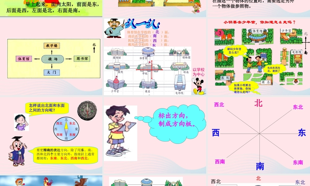 四年级科学上册 第2课《升旗台在哪里》课件（1） 鄂教版-鄂教版小学四年级上册自然科学课件