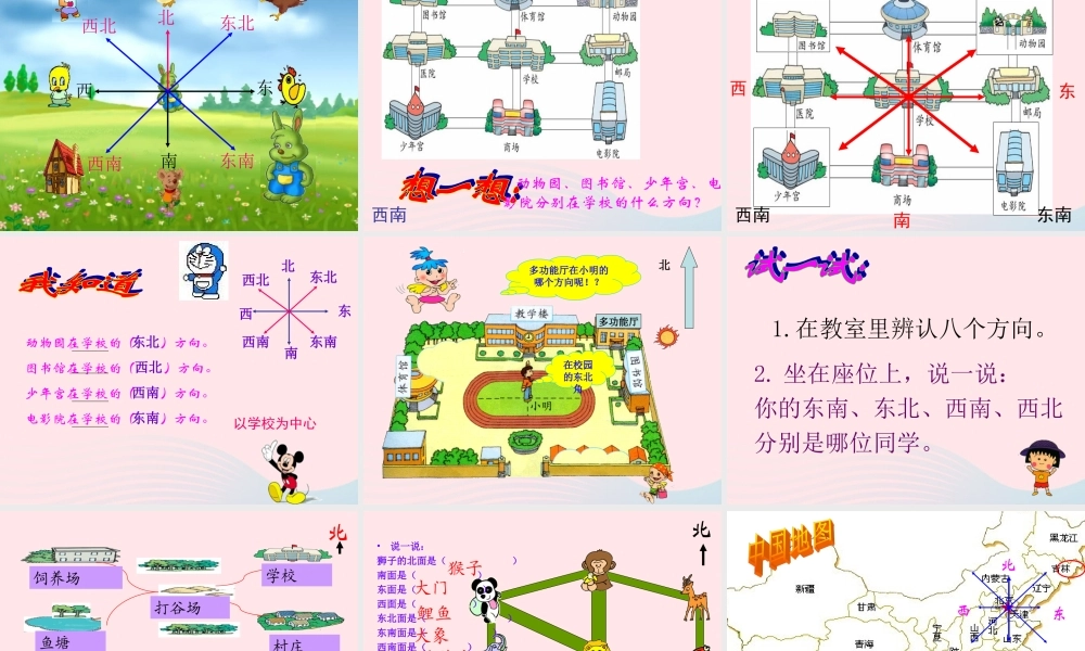 四年级科学上册 第2课《升旗台在哪里》课件（1） 鄂教版-鄂教版小学四年级上册自然科学课件