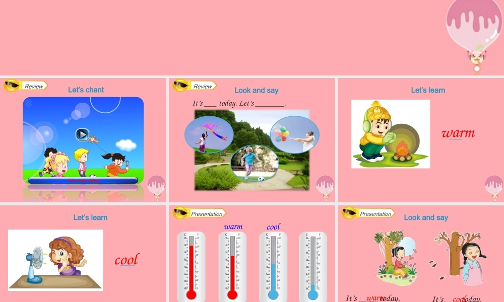 四年级英语上册 Unit 4 How’s the weather today（Lesson 20）教学课件 人教精通版-人教版小学四年级上册英语课件