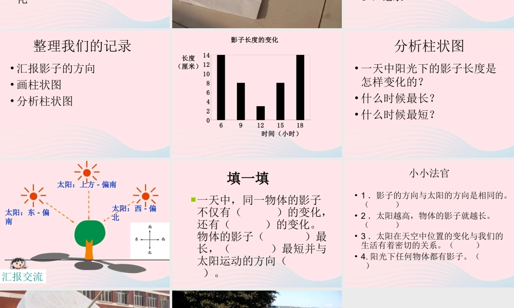 四年级科学上册 第5课《影子为什么会变化》课件（3） 鄂教版-鄂教版小学四年级上册自然科学课件