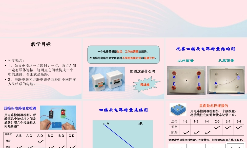 四年级科学下册 1 电 7 不一样的电路连接课件2 教科版-教科版小学四年级下册自然科学课件